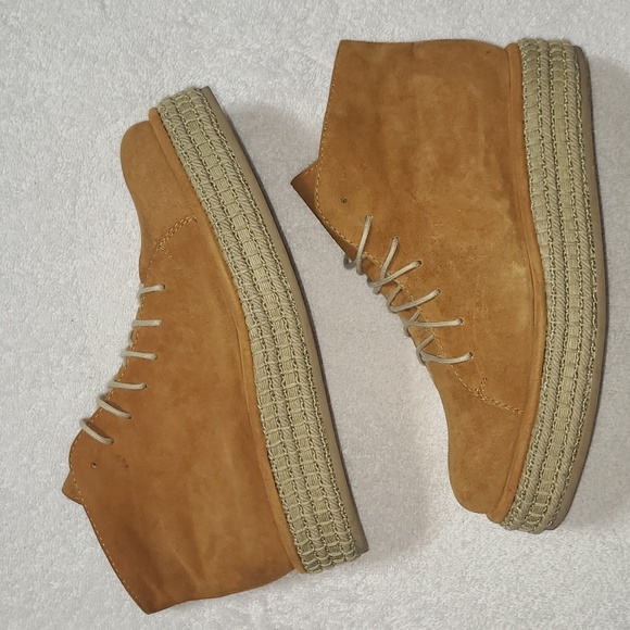 Rachel Comey Tan Suede Espadrille Platform Boots Size 8 UE 7.5 US Women's - Picture 1 of 9